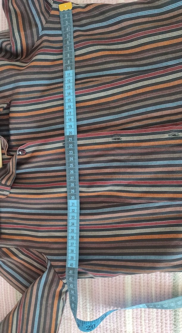 Çizgili Kadın Gömlek, Uzun Kollu, Düğmeli - Görsel 5