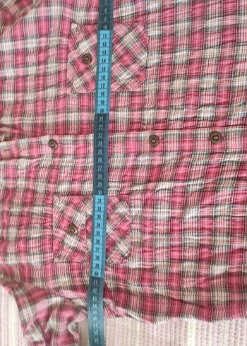 Düğmeli Pembe Gömlek, Uzun Kollu, Salaş Kesim - Görsel 5