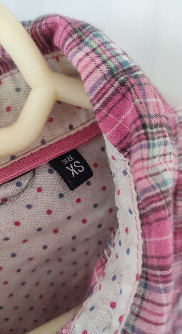 Düğmeli Pembe Gömlek, Uzun Kollu, Salaş Kesim - Görsel 2