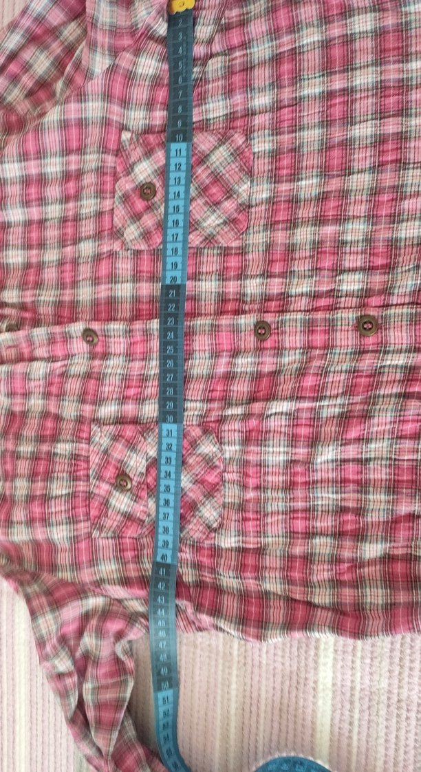 Düğmeli Pembe Gömlek, Uzun Kollu, Salaş Kesim - Görsel 5