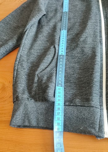 m Beden Antrasit Fermuarlı Kadın Sweatshirt