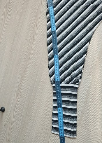 s Beden gri Renk Gri Çizgili Örgü Kadın Triko