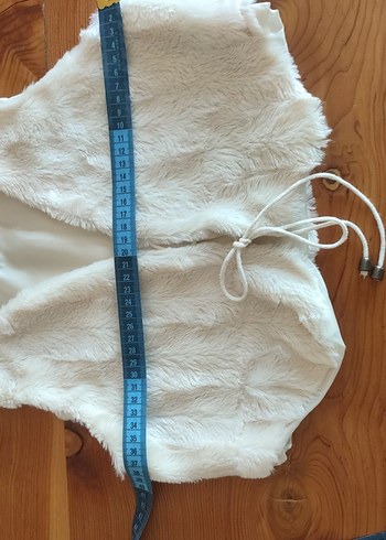 Beyaz Kürklü Bohem Kız Çocuk Yelek - Görsel 5