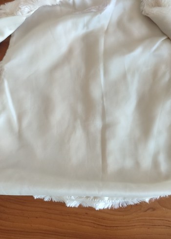 Beyaz Kürklü Bohem Kız Çocuk Yelek - Görsel 3