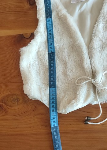 Beyaz Kürklü Bohem Kız Çocuk Yelek - Görsel 4