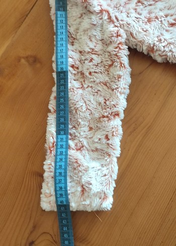 Kız Çocuk Beyaz Turuncu Tüylü Bolero - Görsel 3