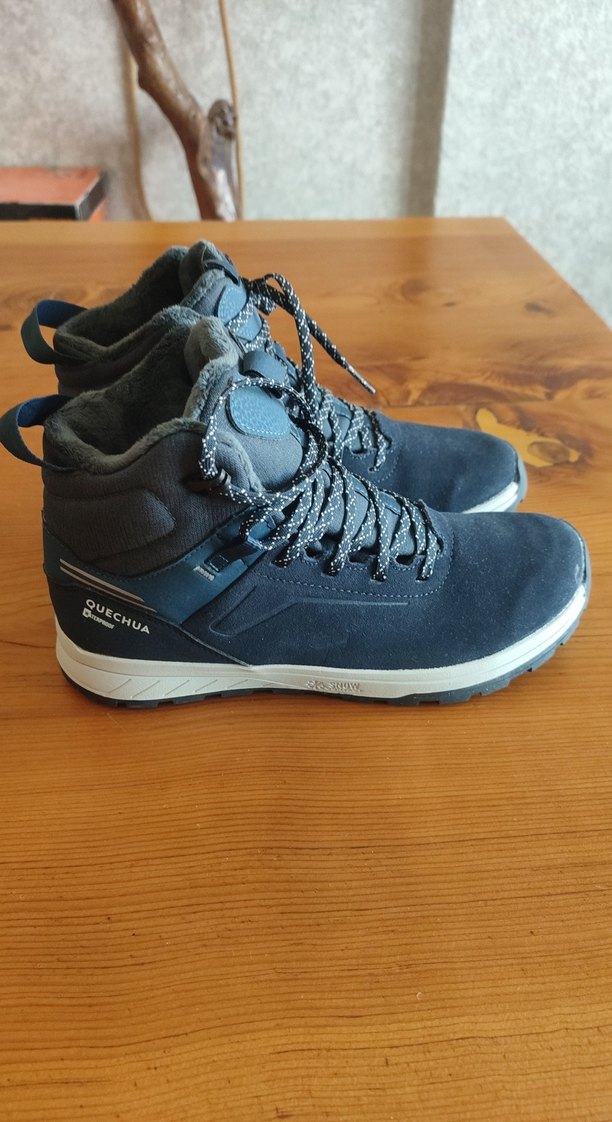 Su Geçirmez Outdoor Deri Kar Botu - Lacivert - Görsel 3