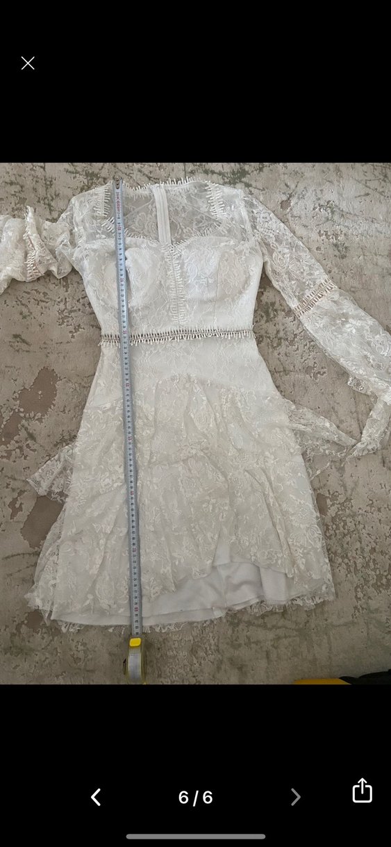 Bohem Beyaz dış çekim elbise - Görsel 5