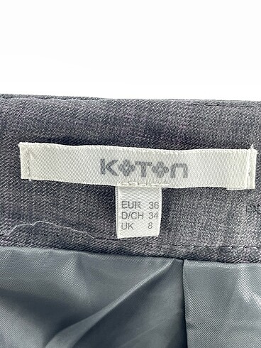 36 Beden gri Renk Koton Midi Etek %70 İndirimli.