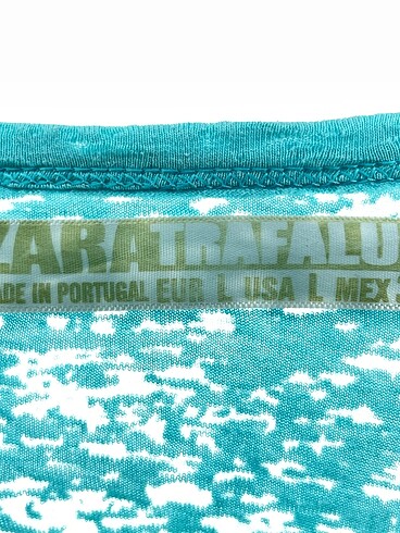 l Beden yeşil Renk Zara T-shirt %70 İndirimli.