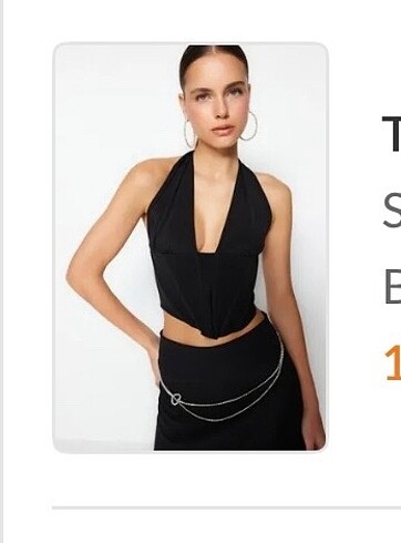 Trendyol & Milla siyah crop