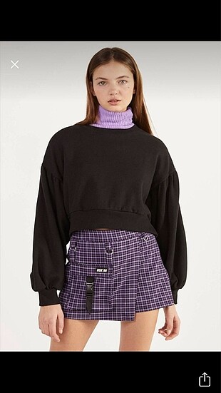 32 Beden mor Renk Bershka etek