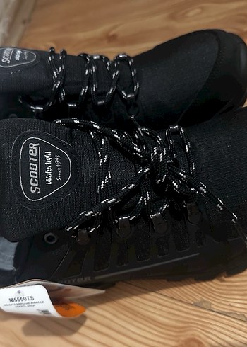 Erkek Siyah Kamuflaj Bağcıklı Biker scooter Outdoor Ayakkabı - Görsel 3