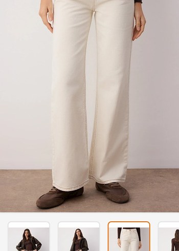 Trendyol & Milla Trendyolmilla Ekru Wide Leg Jeans