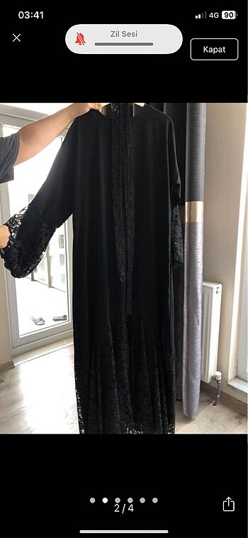 Dantel datayli siyah abiye