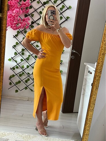 s Beden turuncu Renk Newlook elbise