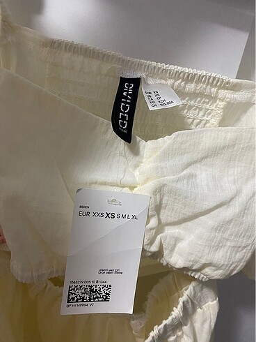 xs Beden beyaz Renk H&M elbise