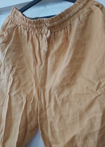 Keten Havuç kesim pantalon - Görsel 2