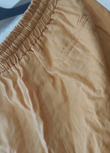 Keten Havuç kesim pantalon - Görsel 4