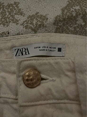 36 Beden beyaz Renk Zara Jean