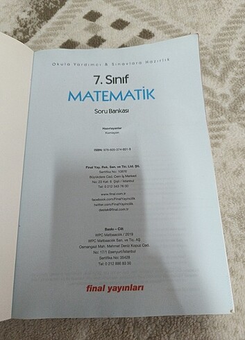 Final Yayınları 5. Sınıf Matematik Soru Bankası - Görsel 2