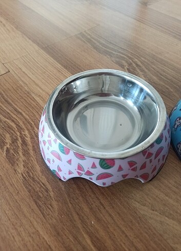2'li Kedi Mama Kabı Çelik Kaseli