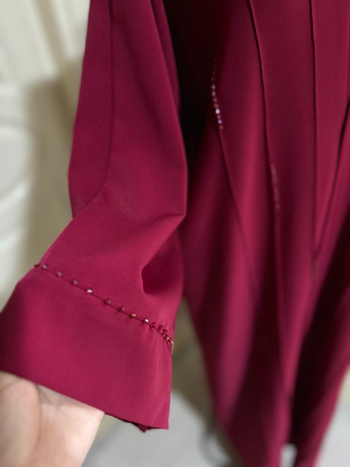 İşlemeli abaya - Görsel 2