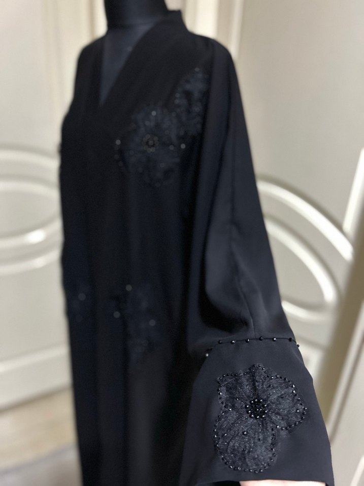 İşlemeli abaya - Görsel 4