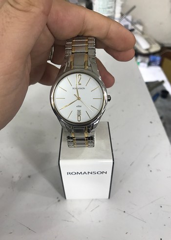 Romanson Modern Klasik Erkek Saati Gri Beyaz
