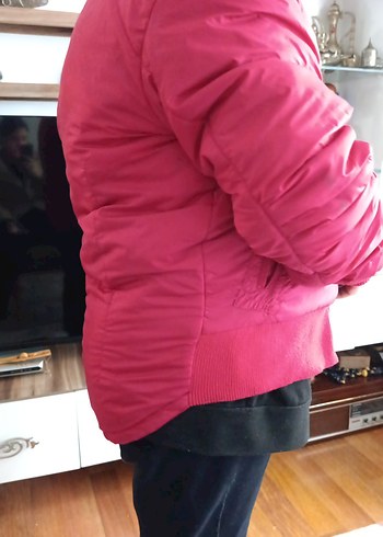 Pembe Kadın Midi Boy Fermuarlı Ceket - Görsel 2