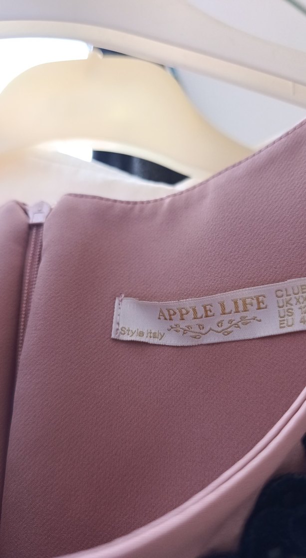 Bej Midi Drapeli Straplez Elbise - Görsel 3