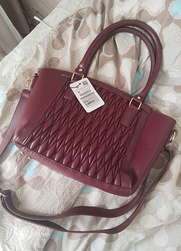 Cherry red bordo kol çantası 