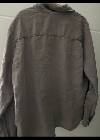 Zara Zara Gri Düğmeli Kadın Gömlek