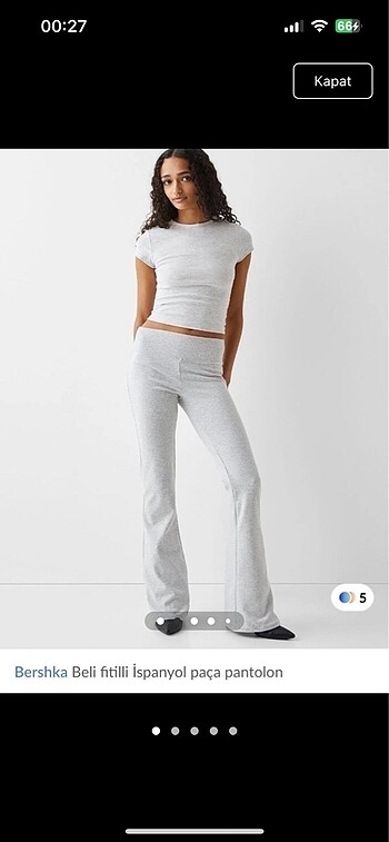 bershka flare tayt pantolon
