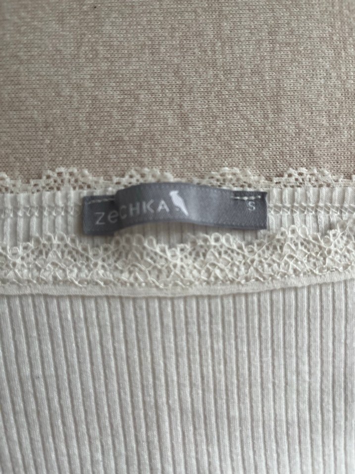 Dantel Detaylı S beden Beyaz Kadın Bluz - Görsel 4