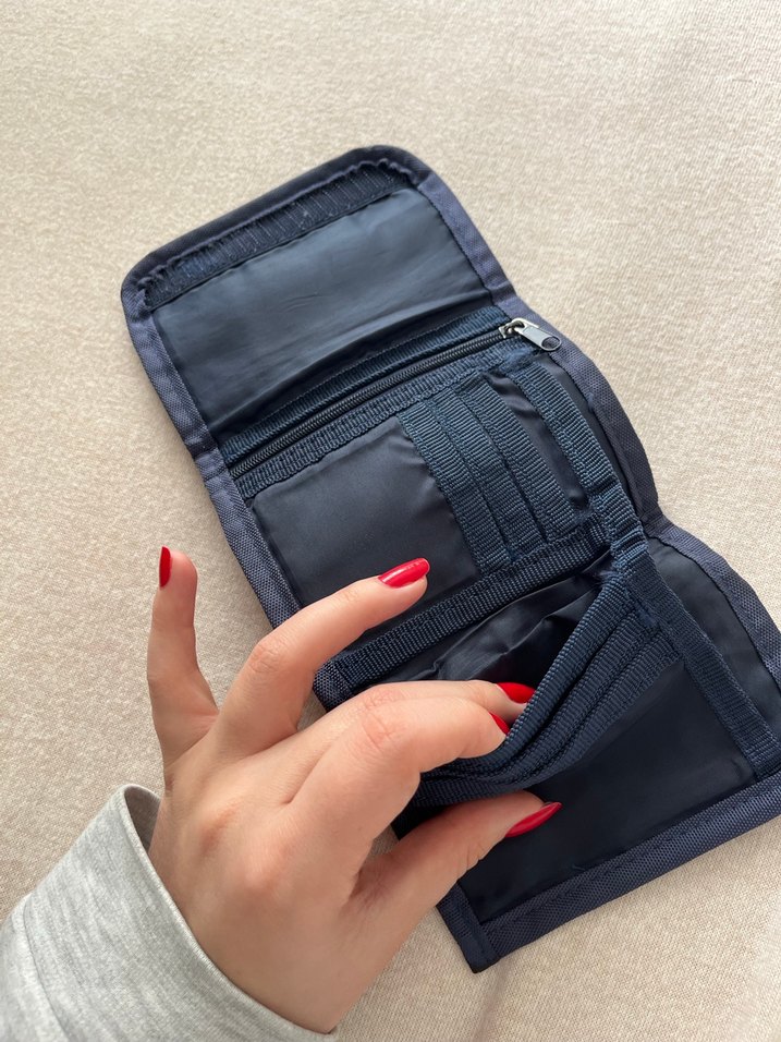 Lacivert kinetix Cüzdan. Cırt Cırtlı, Baskılı - Görsel 4