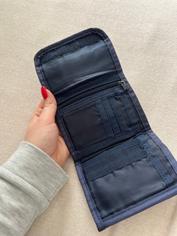 Lacivert kinetix Cüzdan. Cırt Cırtlı, Baskılı - Görsel 3