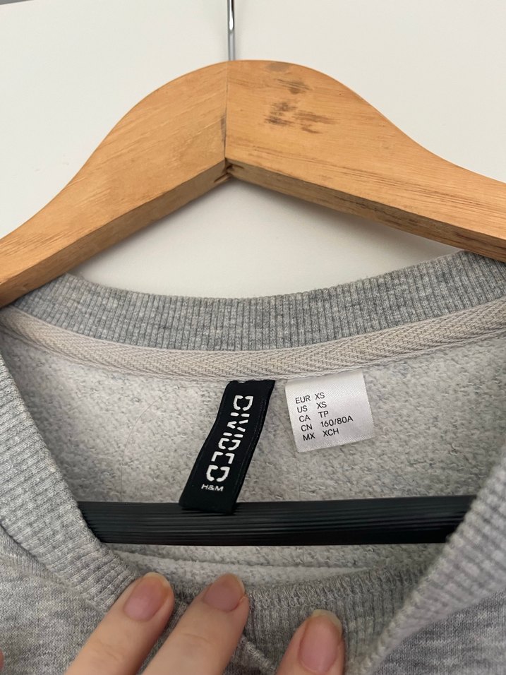 H&M marka XS beden Gri Toronto Baskılı Kadın Sweatshirt - Görsel 3