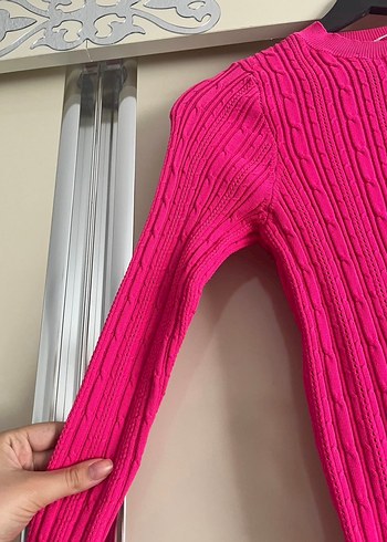 Mudo marka M beden Pembe Triko Kadın Uzun Kollu Kazak - Görsel 2