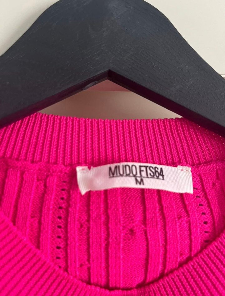 Mudo marka M beden Pembe Triko Kadın Uzun Kollu Kazak - Görsel 3