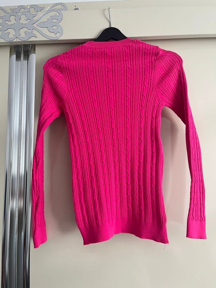 Mudo marka M beden Pembe Triko Kadın Uzun Kollu Kazak - Görsel 4
