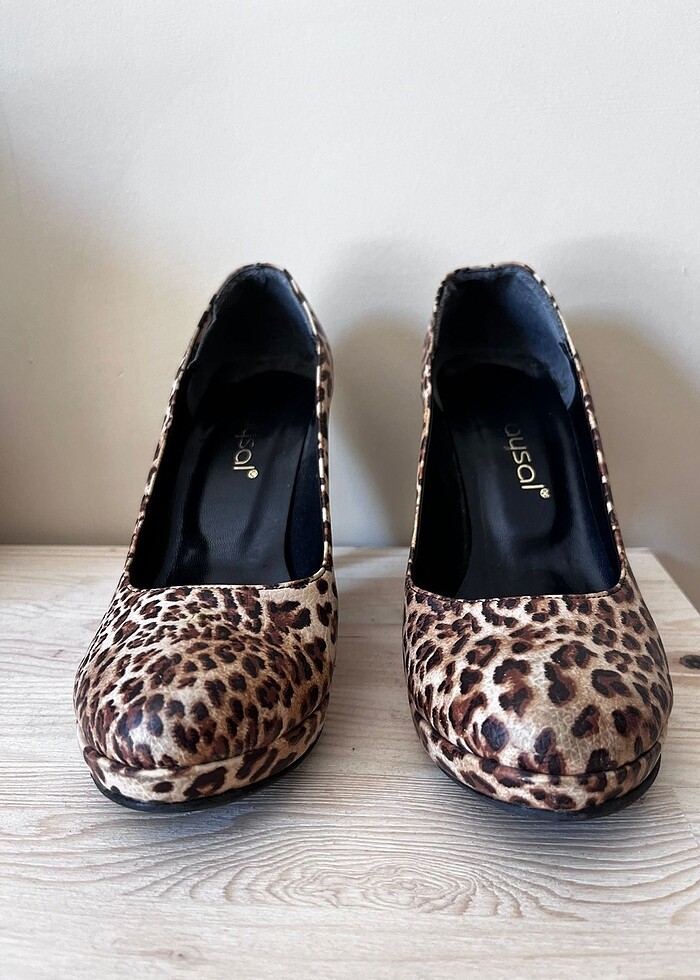 Faysal marka 37 leopar topuklu ayakkabı - Görsel 2