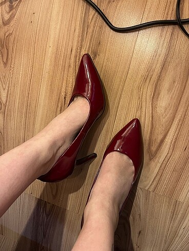 Derimod 38 numara bordo topuklu ayakkabı - Görsel 6