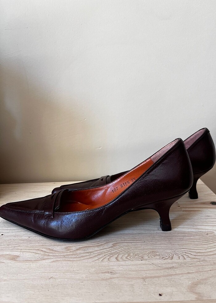 Paco Gil 35 bordo kısa topuk ayakkabı - Görsel 3