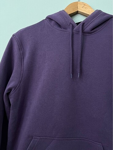 xs Beden H&M marka xs kapşonlu mor sweatshirt