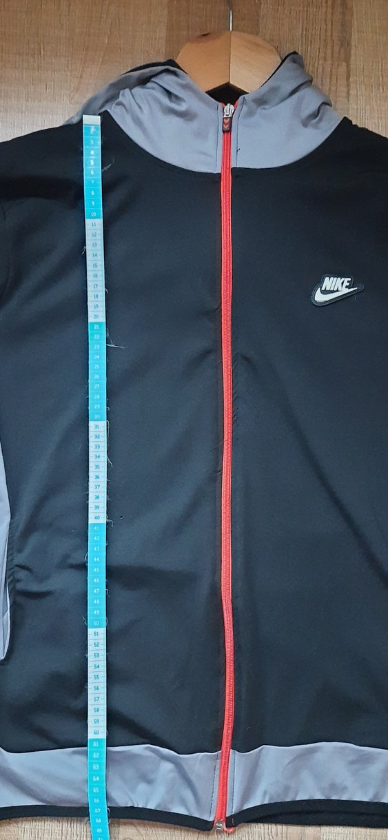Nike Siyah-Gri Kapüşonlu Spor Ceket — görsel 4/5