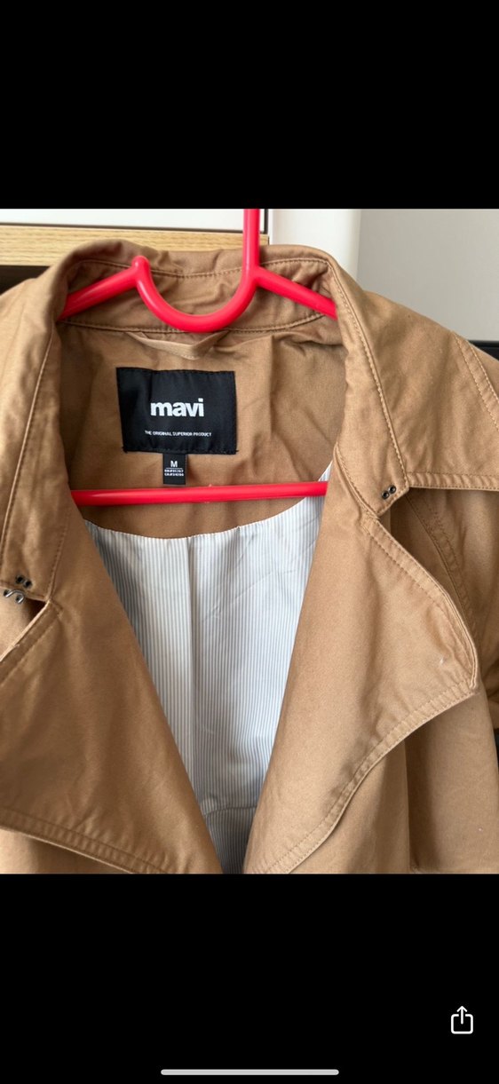 Düğmeli Kahverengi Midi Trençkot - Görsel 3