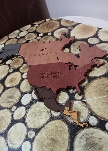 Kuzey Amerika Harita 34,5x26