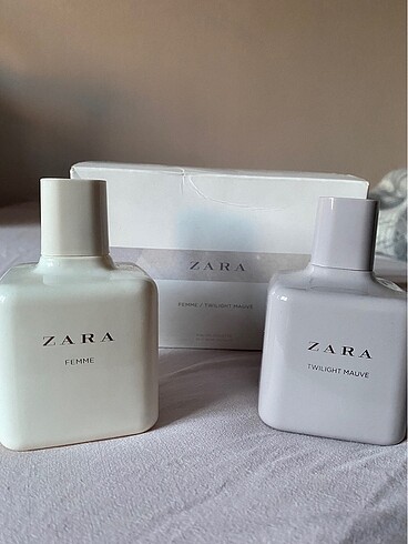 Zara femme parfüm ve zara twilight mauve parfüm seti
