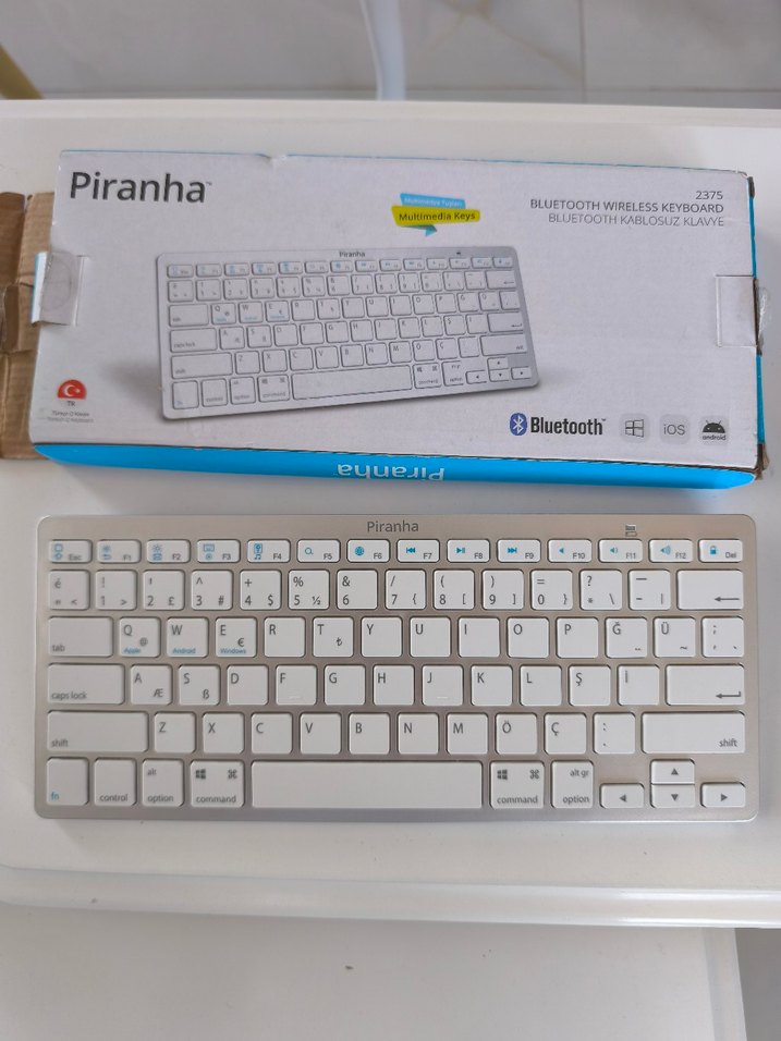 Piranha 2375 Beyaz Bluetooth Kablosuz Klavye - Görsel 3